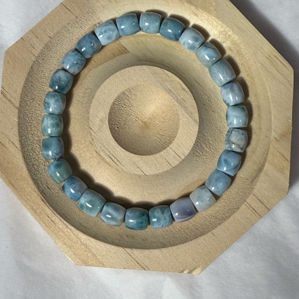 Beautiful Larimar Beaded Bracelet